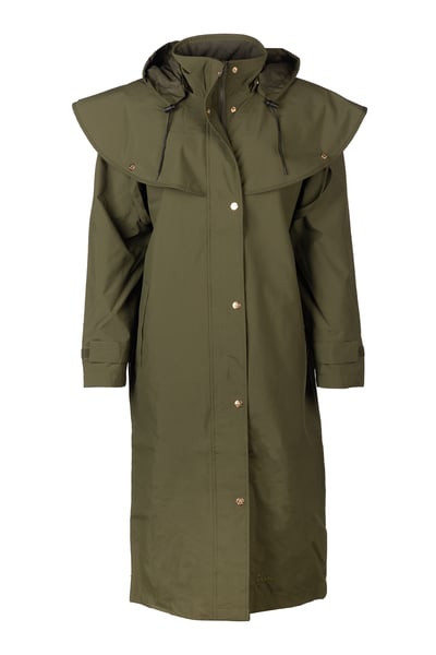 Ladies Full Length Coat - Bramham - Dark Olive