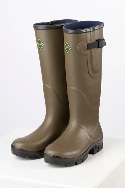 Ladies Lisset Insulated Neoprene Lined Wellington Boots - Light Khaki