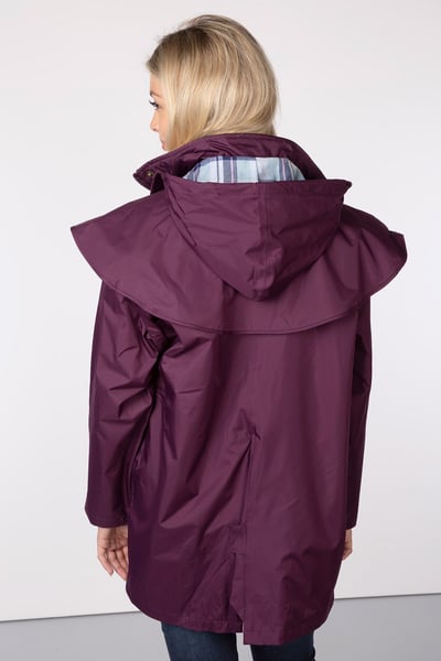 Ladies 3/4 Length Riding Coat - Derwent III - Berry
