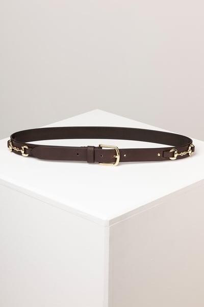 Ladies Leather Snaffle Belt - Lucinda - Brown
