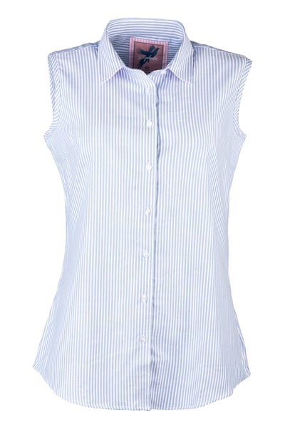 Ladies Hannah Sleeveless Country Shirt - Matilda - Matilda Blue