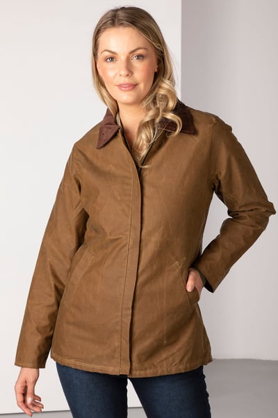 Ladies Wax Jacket - Cawood - Tan