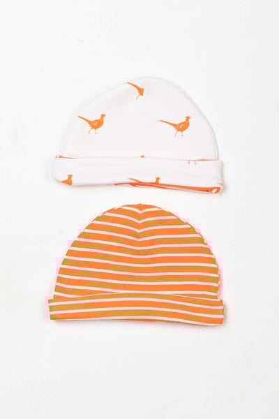 Babymützen (2er Pack) - Fasan Orange