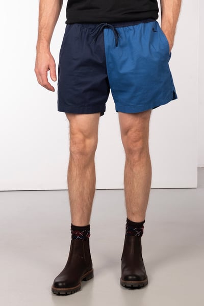 Short de rugby en coton à quartiers pour homme - Fordon - Azul marino