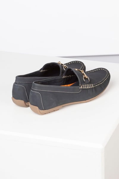 Mocassins de conduite en nubuck pour femmes - Wrelton - Marine