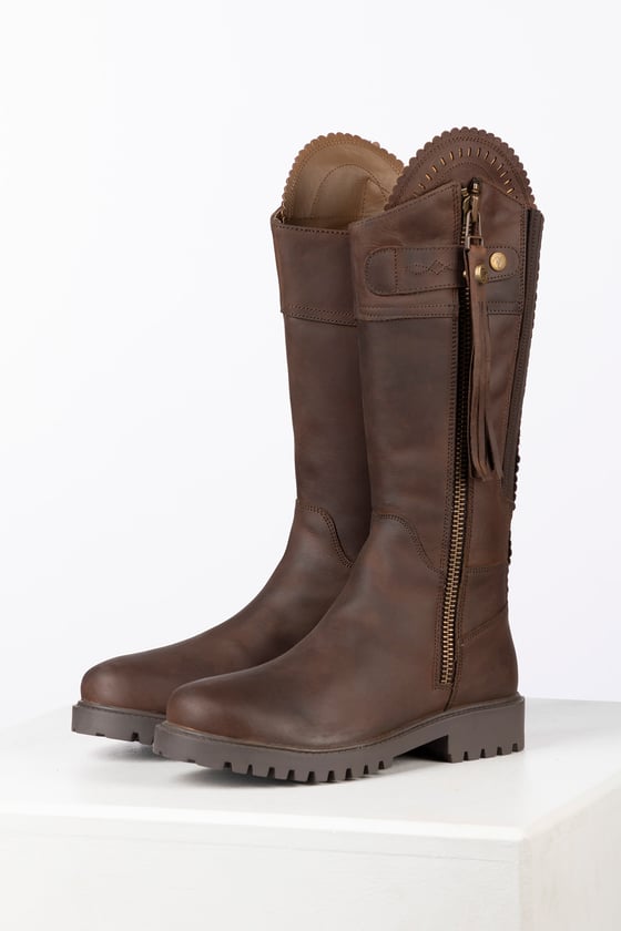 Mittelhohe Country-Stiefel aus Leder für Damen DE-BE | Rydale