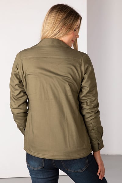 Ladies Fleece Lined Shirt - Hannah - Khaki