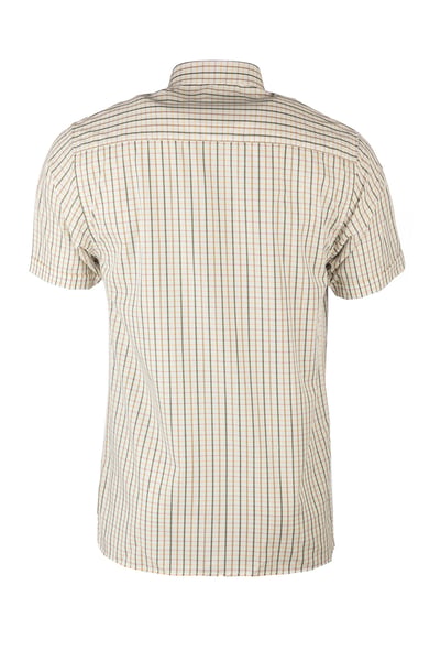 Men's Cotton-Rich Short Sleeved Shirts - Tattersall Green