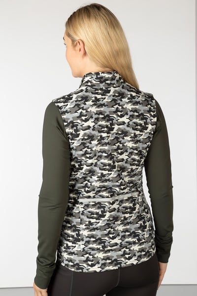 Gilet de sport à motifs pour femmes - Skerne - Gris camouflage