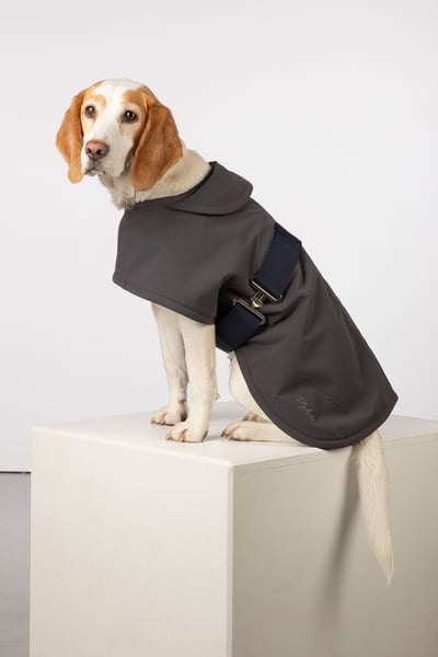 Fleece Lined Dog Coat - Yapham - Dark Grey