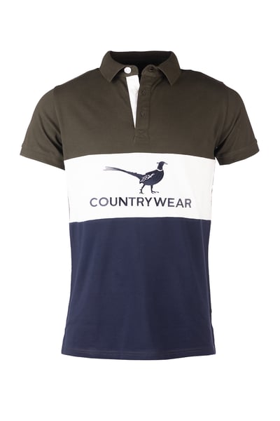 Men's Polo Shirt - Byland - Pheasant Navy/White/Olive