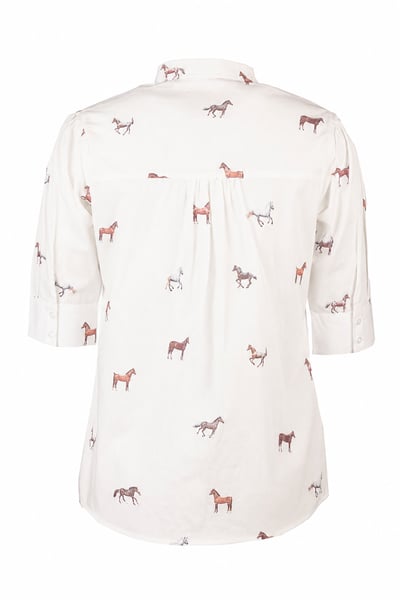 Chemise à manches courtes pour femme - Wistow - Cheval blanc