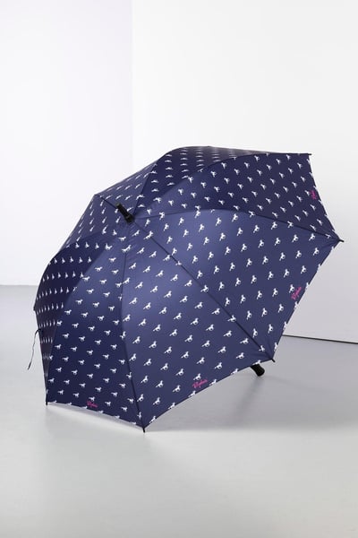 Large Umbrella - Galloping Horse Navy