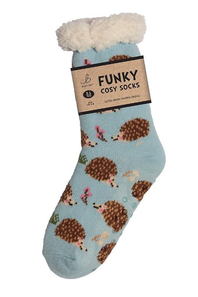 Funky Sherpa Socks - Woodland Hedgehog