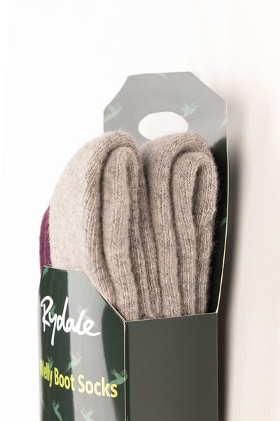 Gummistiefelsocken für Damen (2er-Pack) – Atwick - Burgund