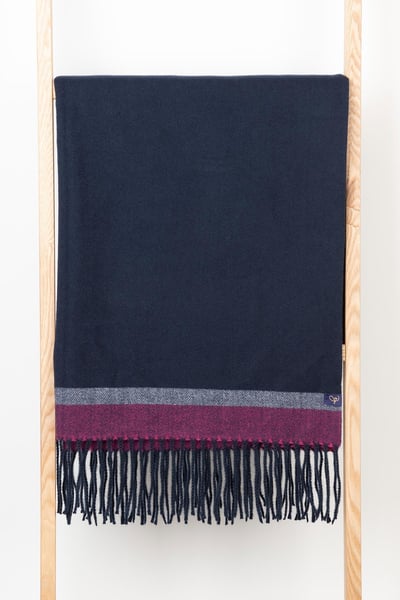 Ladies Stripe Scarf - Bella - Navy/Bonbon/Sorbet