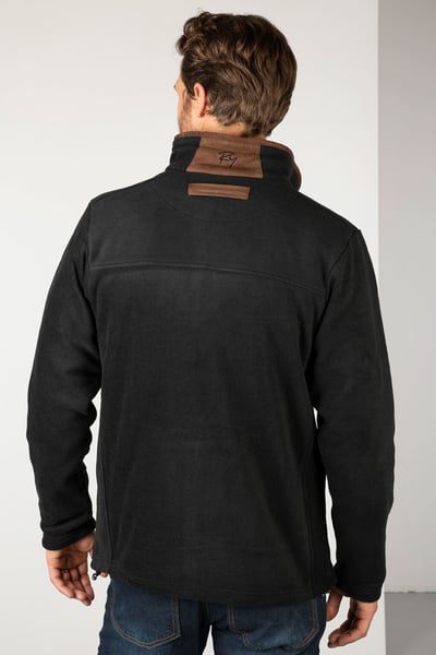 Men's Full Zip Fleece Jacket - Huggate - Iron