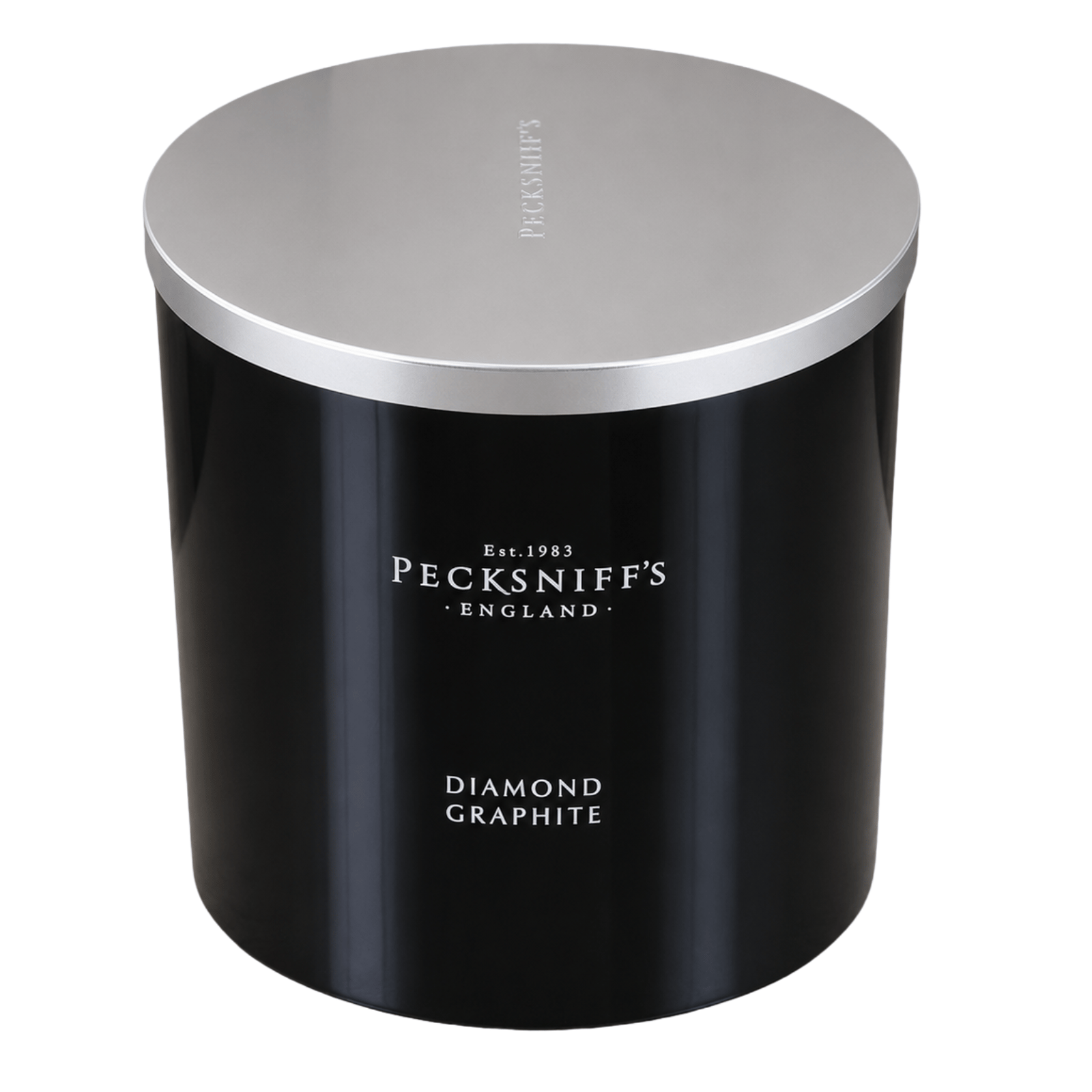 Pecksniffs 1 Wick Diamond Graphite Jewel Candle With Lid 184g - YTC UK