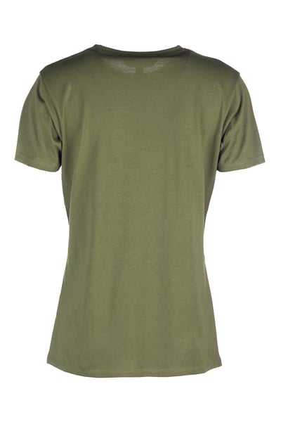 Ladies Highland Cow T-Shirt - Kirby - Olive