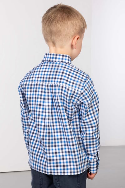 Boys Country Check Shirts - Richmond Navy/Blue