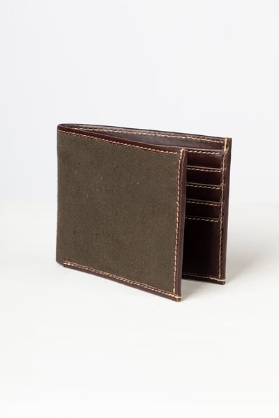 Men's Canvas Bifold Wallet - Sledmere - Brown