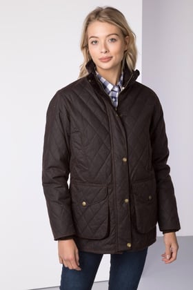 Ladies padded wax jacket on sale