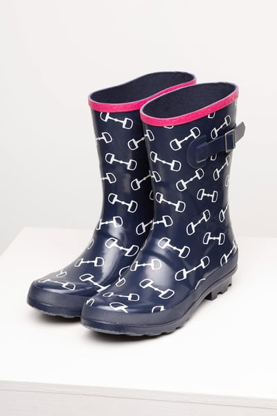 Ladies Mid Calf Wellies - Ripon - Snaffle Navy