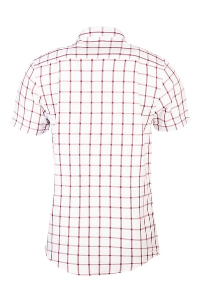 Men's Short Sleeve Country Shirt - Malham Wine