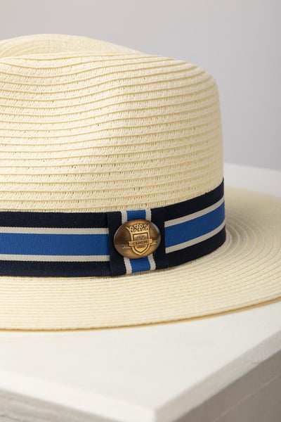 Men's Panama Hat - Malton - Navy Stripe