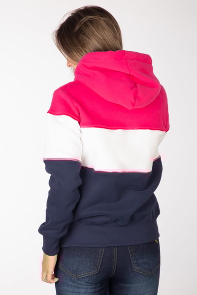 Ladies Hoody - Byland - Cow Navy/White/Bonbon