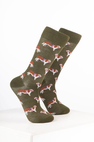 Women’s Bamboo Rich Farm Ankle Socks - Champion Heifer Dark Olive