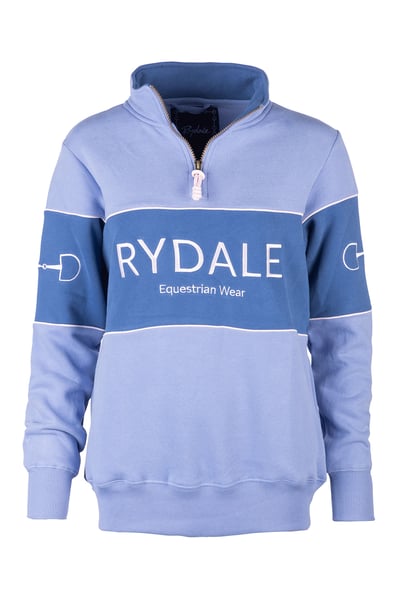 Sudadera de mujer con estampado de bocado - Byland - Bocado Azul pálido/Azul medio/Azul pálido