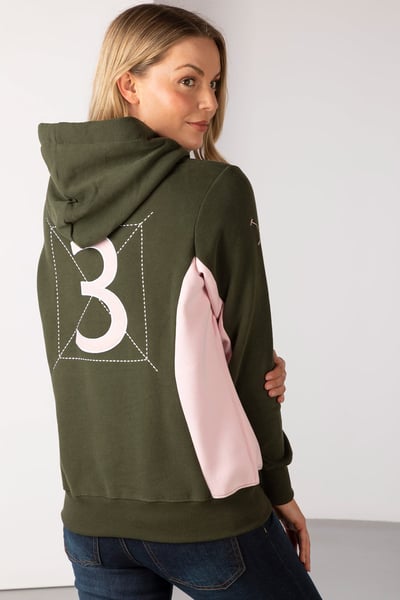 Ladies Overhead Hoody - Muston - Olive/Sorbet