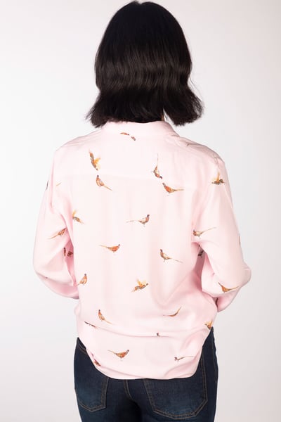 Ladies Button Down Blouse - Wistow II - Pink Pheasant