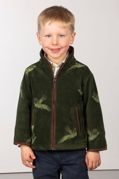Toddler Fleece Jacket - Pheasant Print