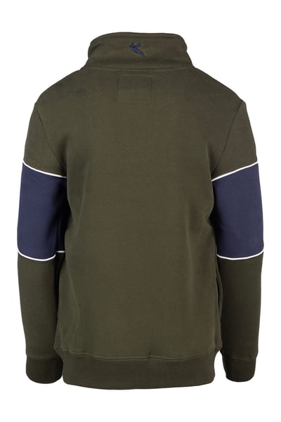 Jungen-Sweatshirt mit Viertelreißverschluss - Byland - Fasan Olive