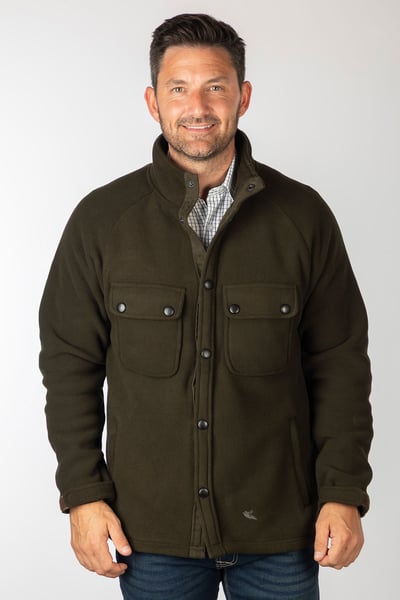 Sobrecamisa de forro polar grueso para hombre - Heathland - Marrón