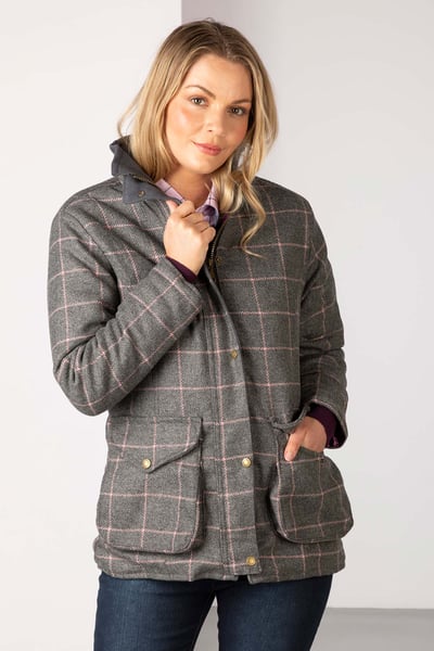 Ladies Tweed Jacket - Wrelton - Grey Check