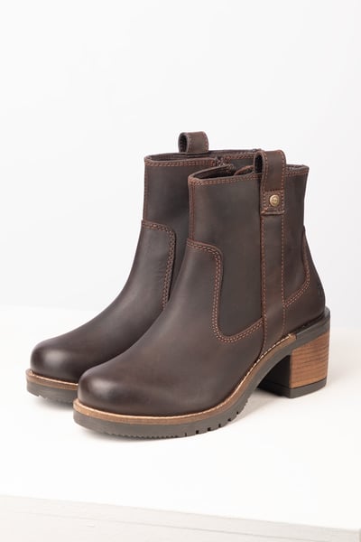 Bottes à talons pour femmes - Ella - Brun cireux