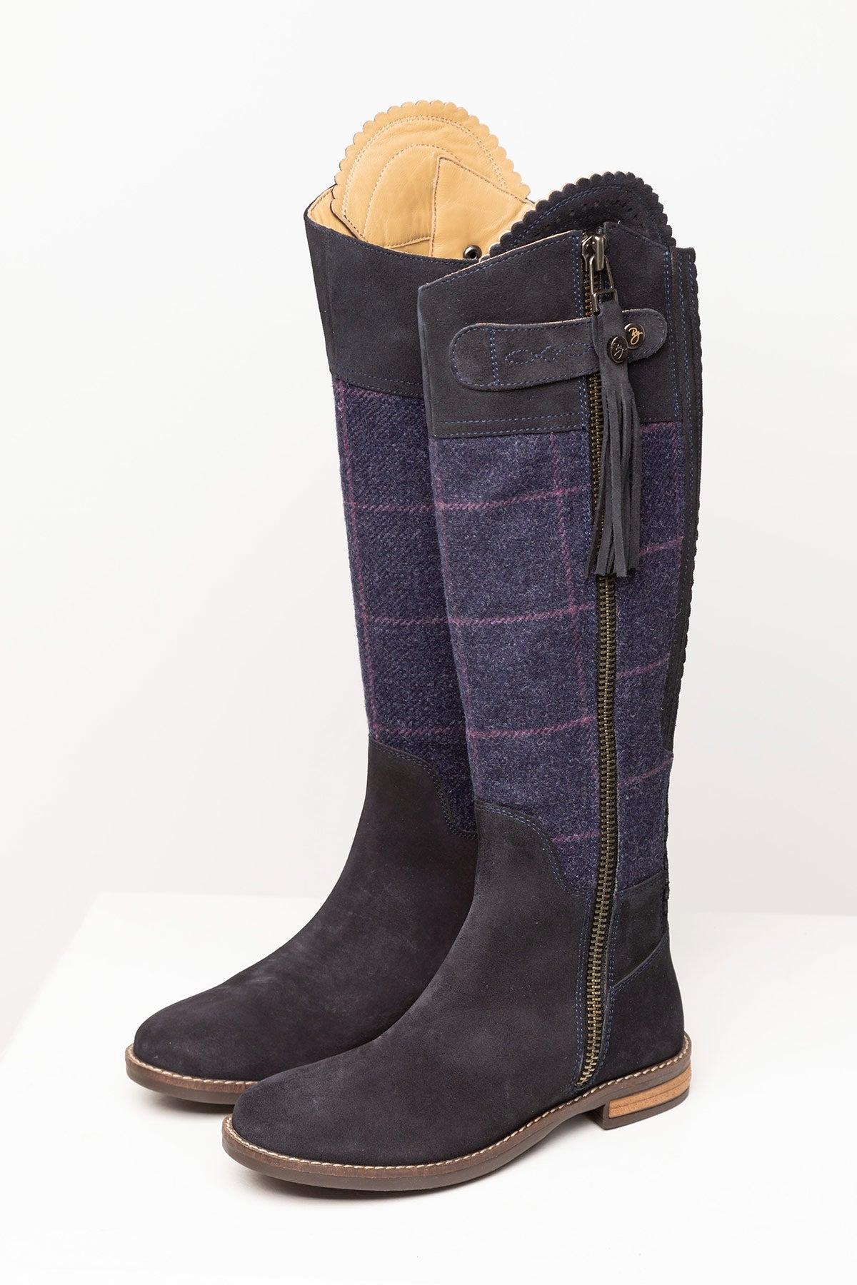 Ladies Suede Tweed Boots CH Rydale