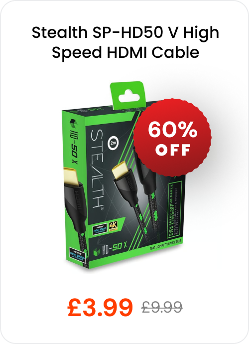 Stealth SP-HD50 V High Speed HDMI Cable, 60% off, now £3.99 instead of £9.99!