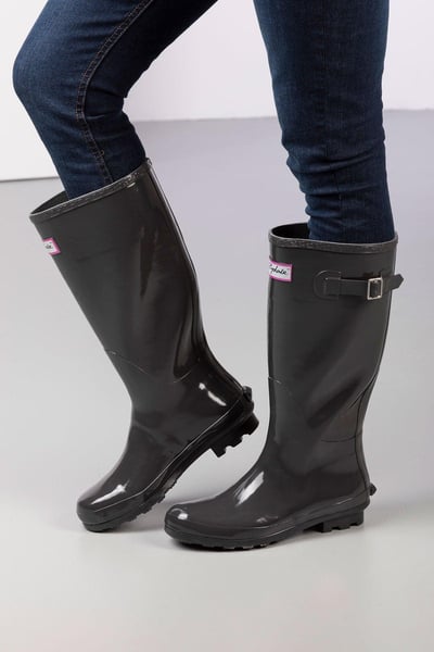 Ladies Gloss Wellies - Ripon II - Iron