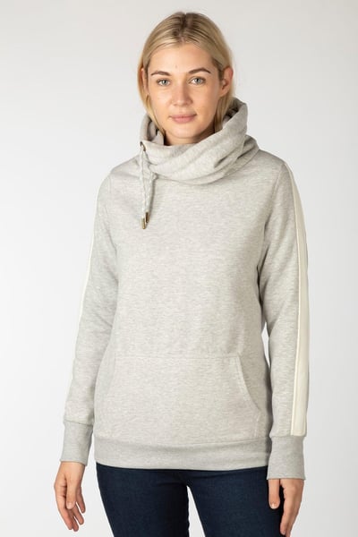 Women's Striped Loungewear Hoody - Arram - Grey