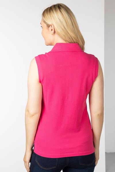 Ärmelloses Damen-Poloshirt Charlie - Bonbon