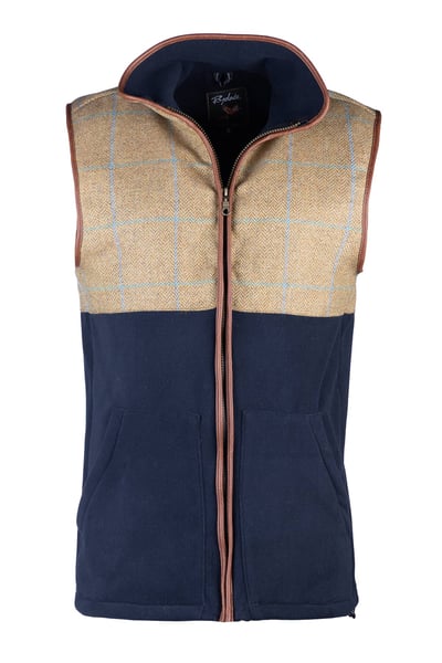 Men's Hybrid Country Waistcoat - Harpham - Navy/Skipton