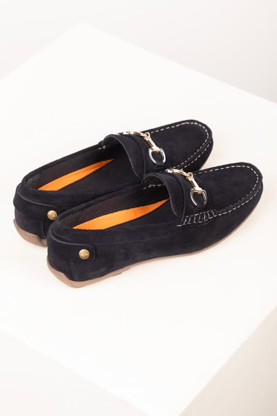 Ladies Snaffle Driving Loafer - Wrelton - Navy