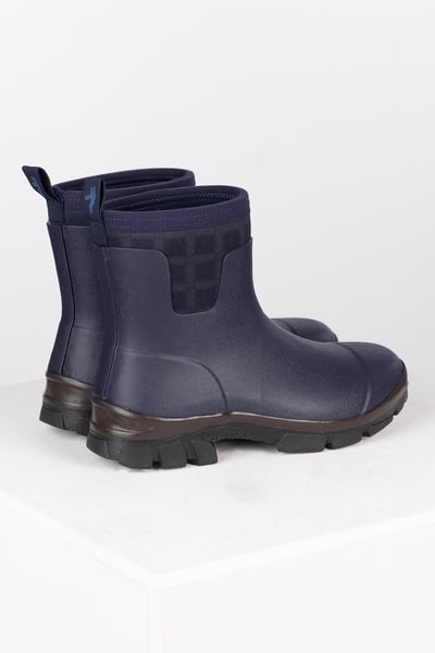 Damen-Gummistiefel, kurz - Lisset - Navy-Check