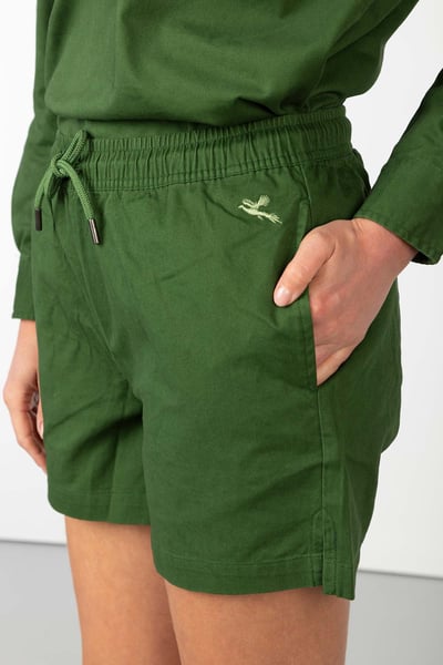 Ladies Cotton Rugby Shorts - Kirby - Olive