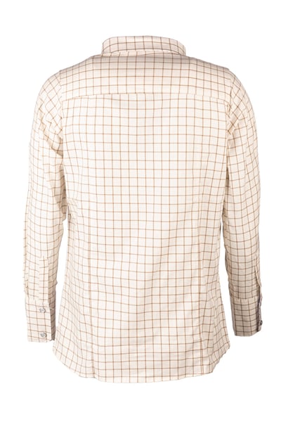 Ladies Hannah Country Check Shirt - Ellie - Mocha