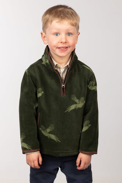 Toddler Overhead Fleece - Pheasant Print